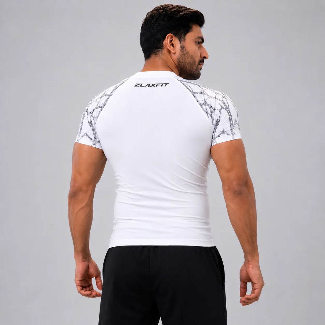 Spider Web Compression-T-Shirt (White)
