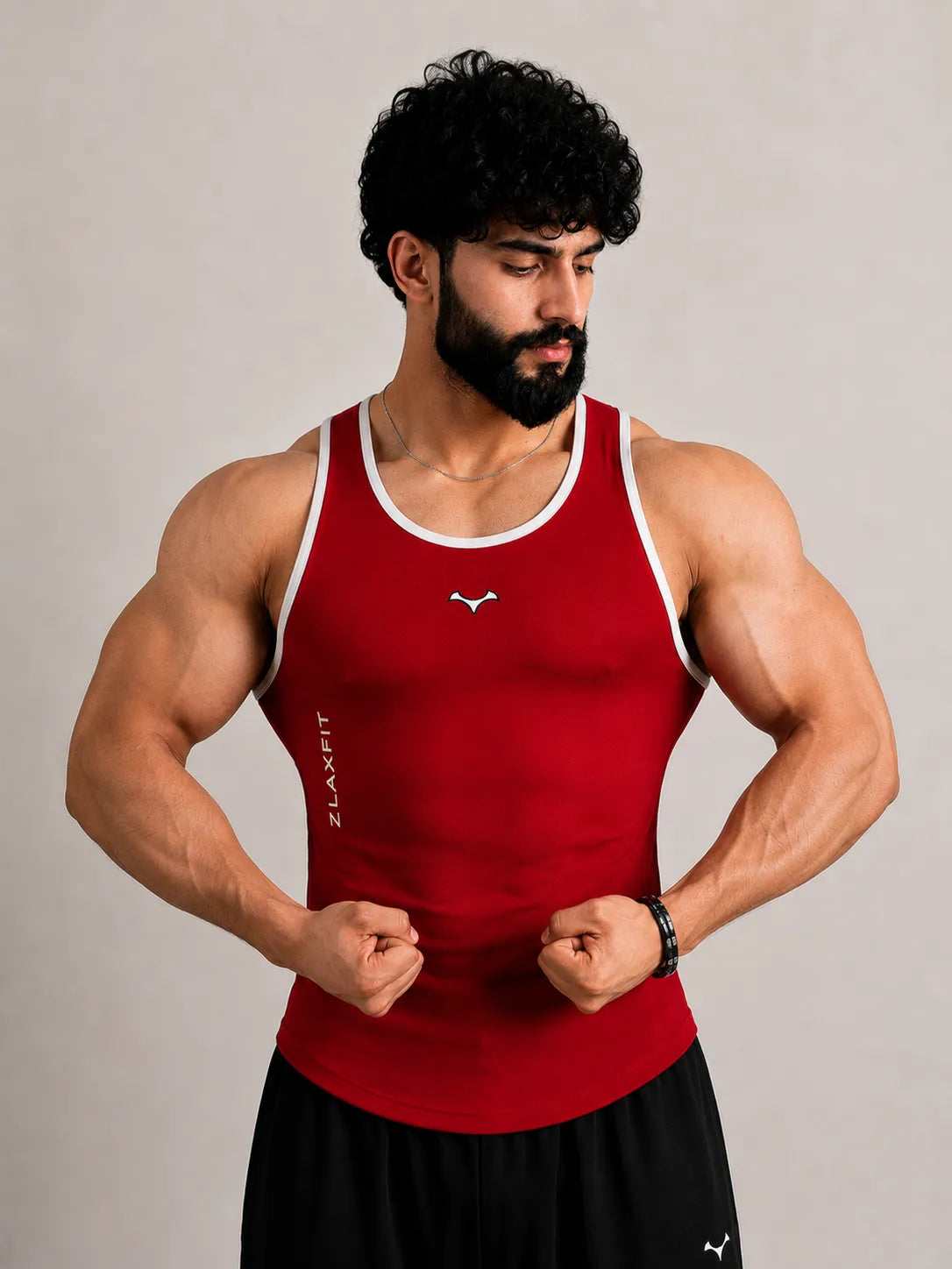 ZF Compression Vest Red for fitness training