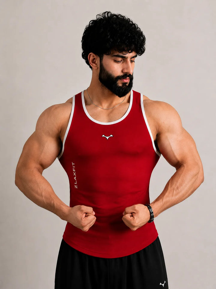 ZF Compression Vest Red for fitness training