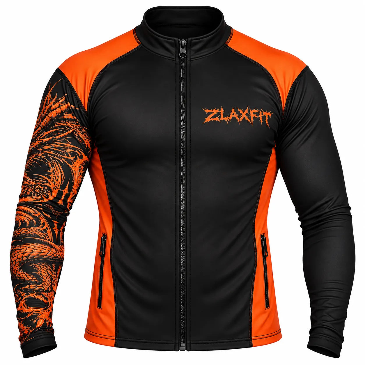 Kuro Divinity Compression Zip Shirt Jacket (Oragne)
