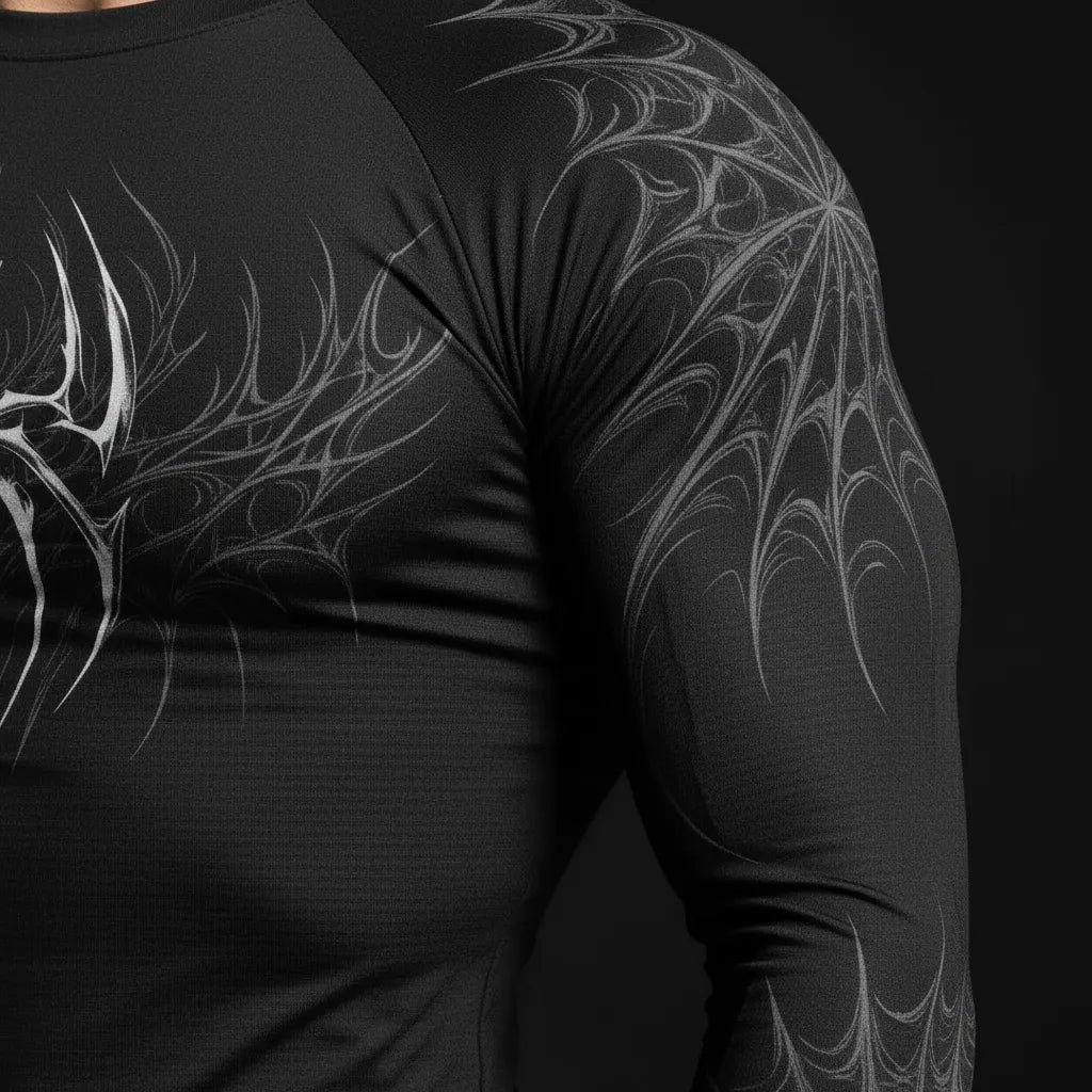 Spider Web Compression-T-Shirt (White)