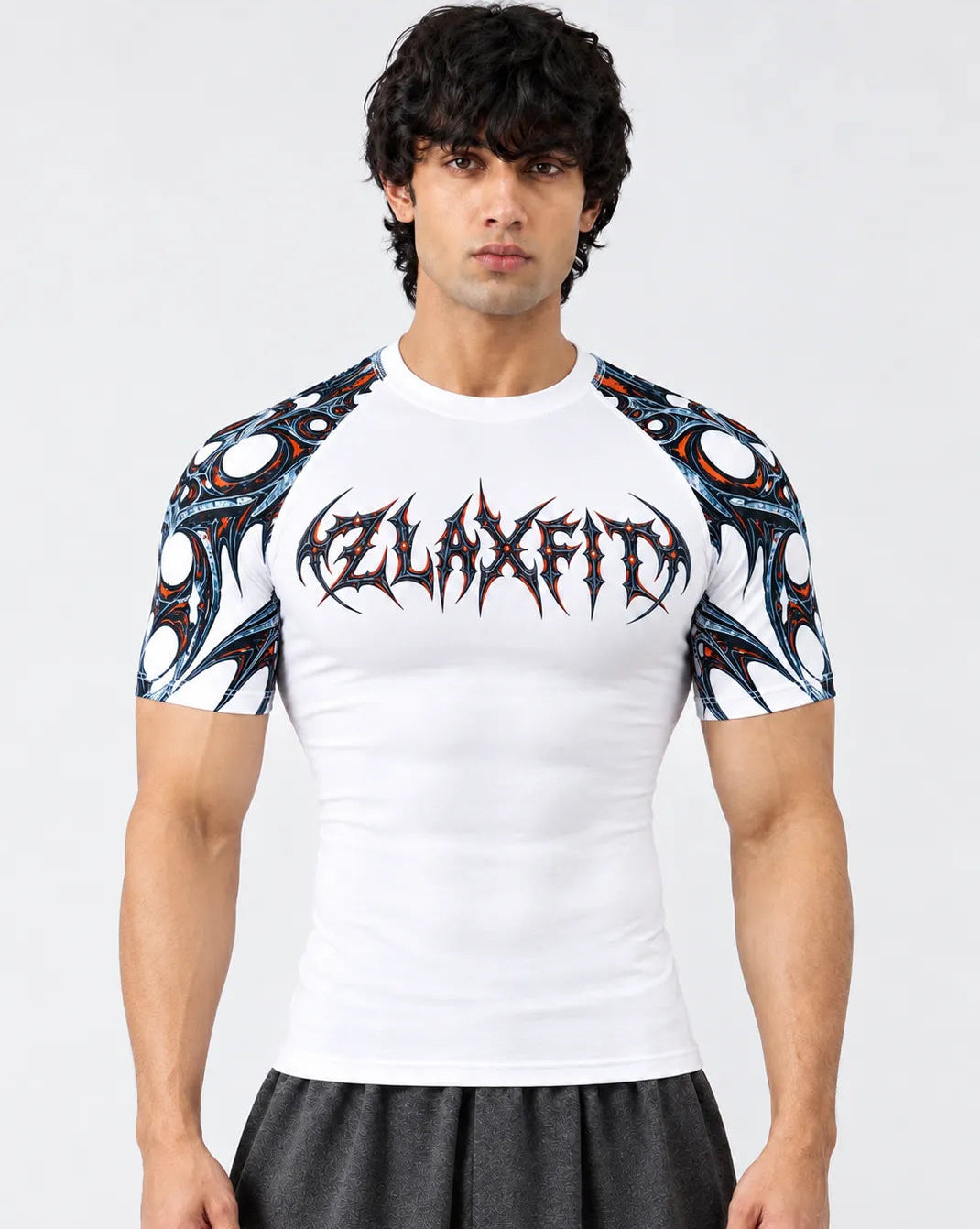Black gym workout shirt for men