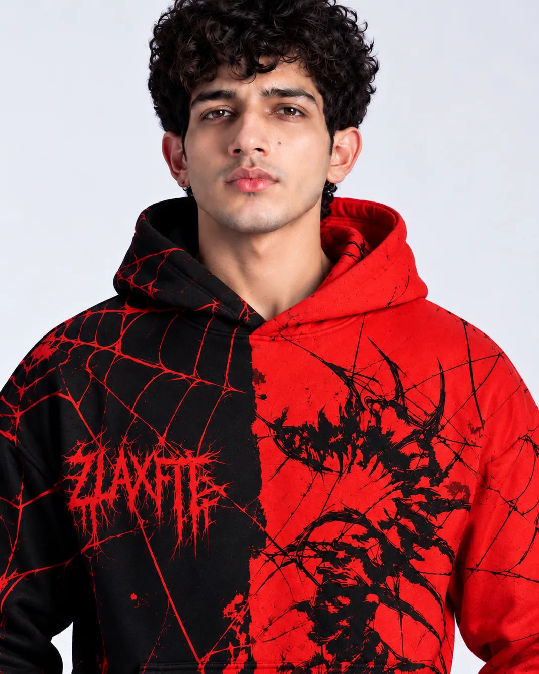 Kuroven Spider Hoodie made from 100% cotton fleece by Zlaxfit