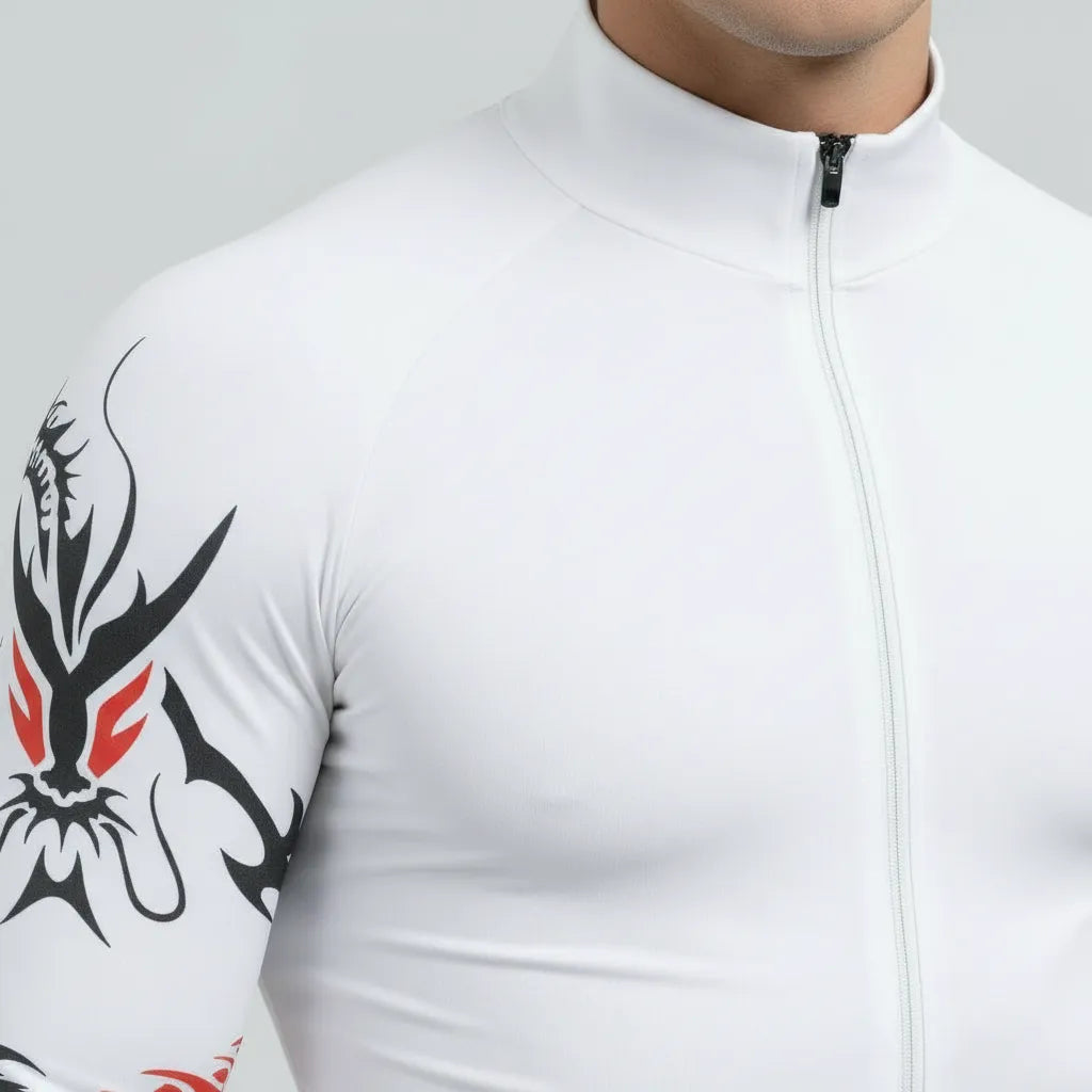 Men’s compression shirt Pakistan athletic gym wear with zip front design
