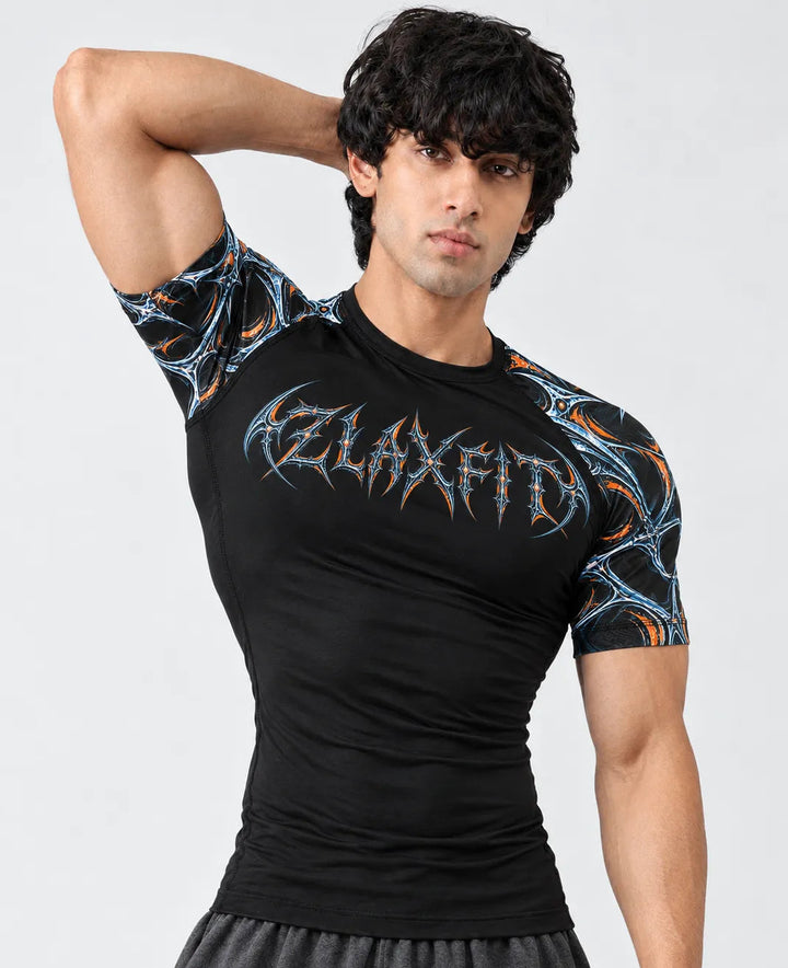 ZlaxFit Havoc Phantom Edition black workout compression top