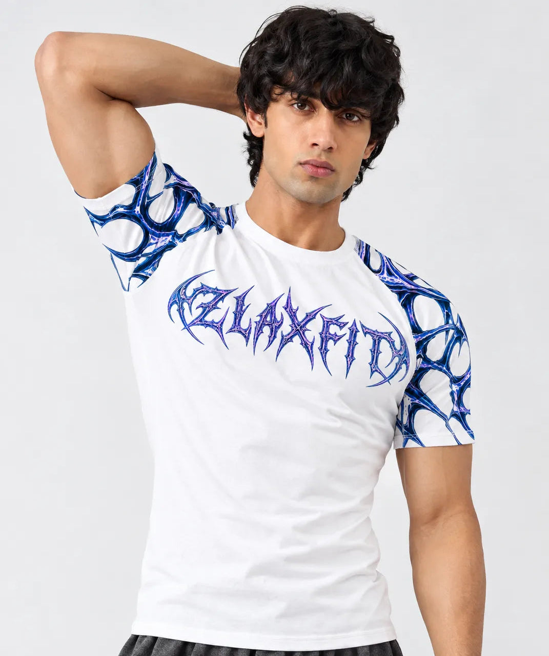 ZlaxFit Havoc white compression shirt Stealth Edition