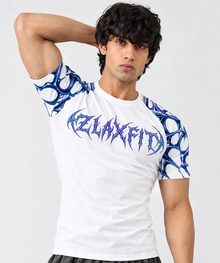 ZlaxFit Havoc white compression shirt Stealth Edition