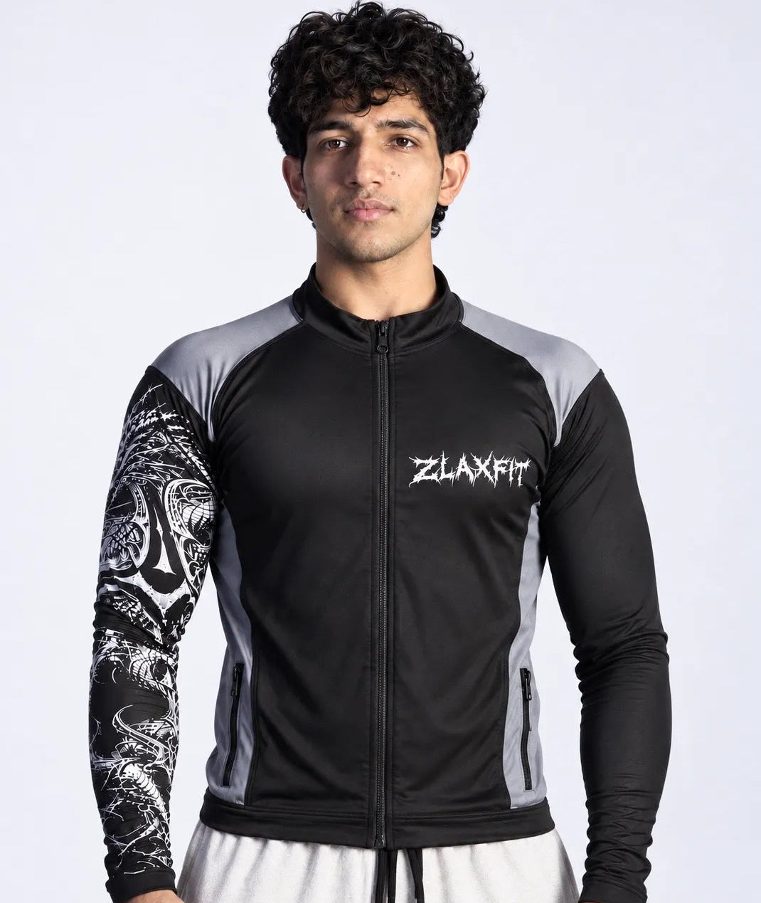 ZlaxFit Kuro Divinity black compression zip shirt jacket