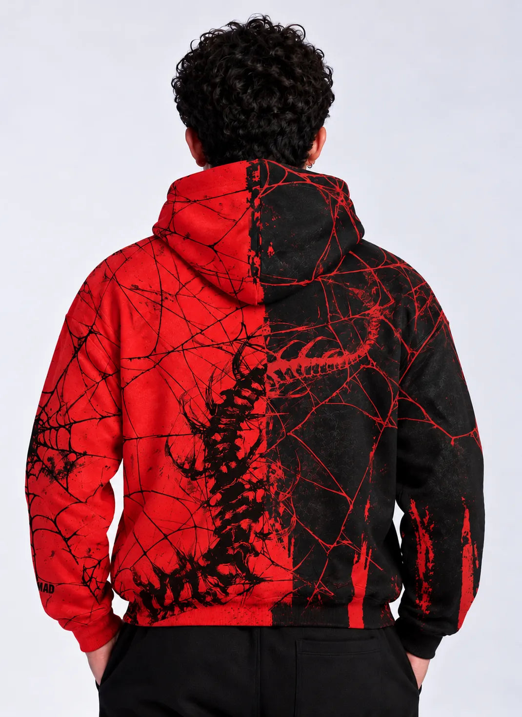Kuroven red and black hoodie