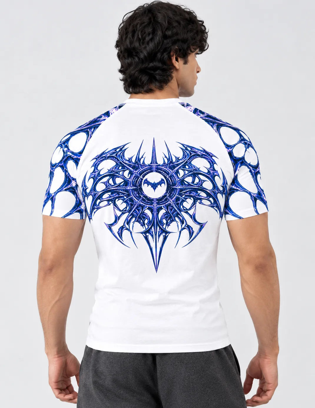 Men's white workout compression shirt