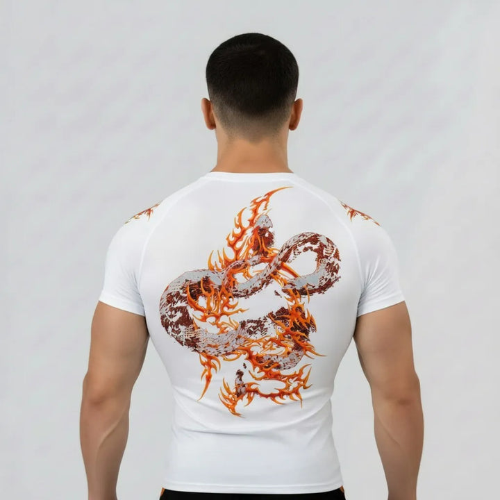 Premium muscle fit compression shirt for workouts and training by Zlaxfit