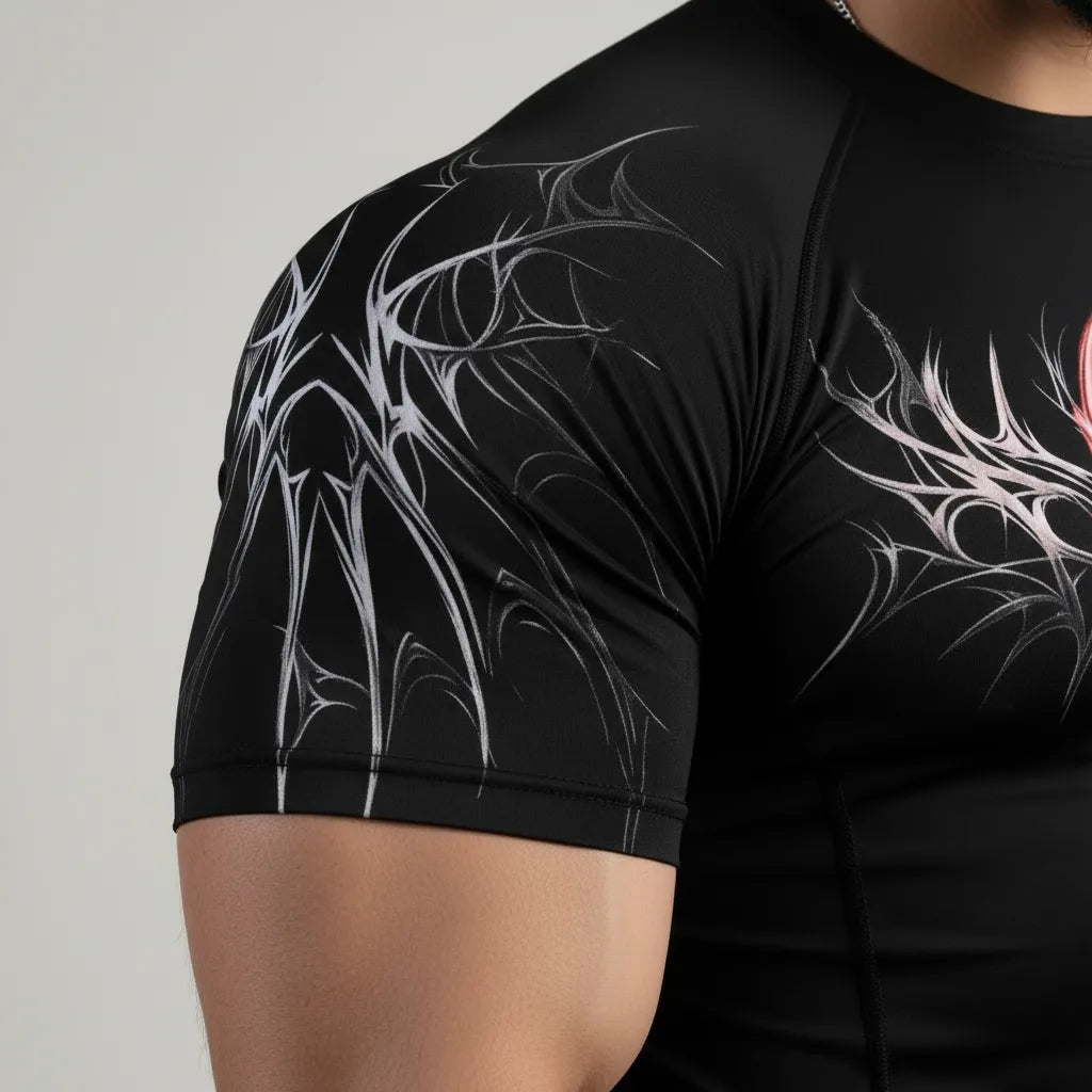 Premium muscle fit compression shirt for training and workouts