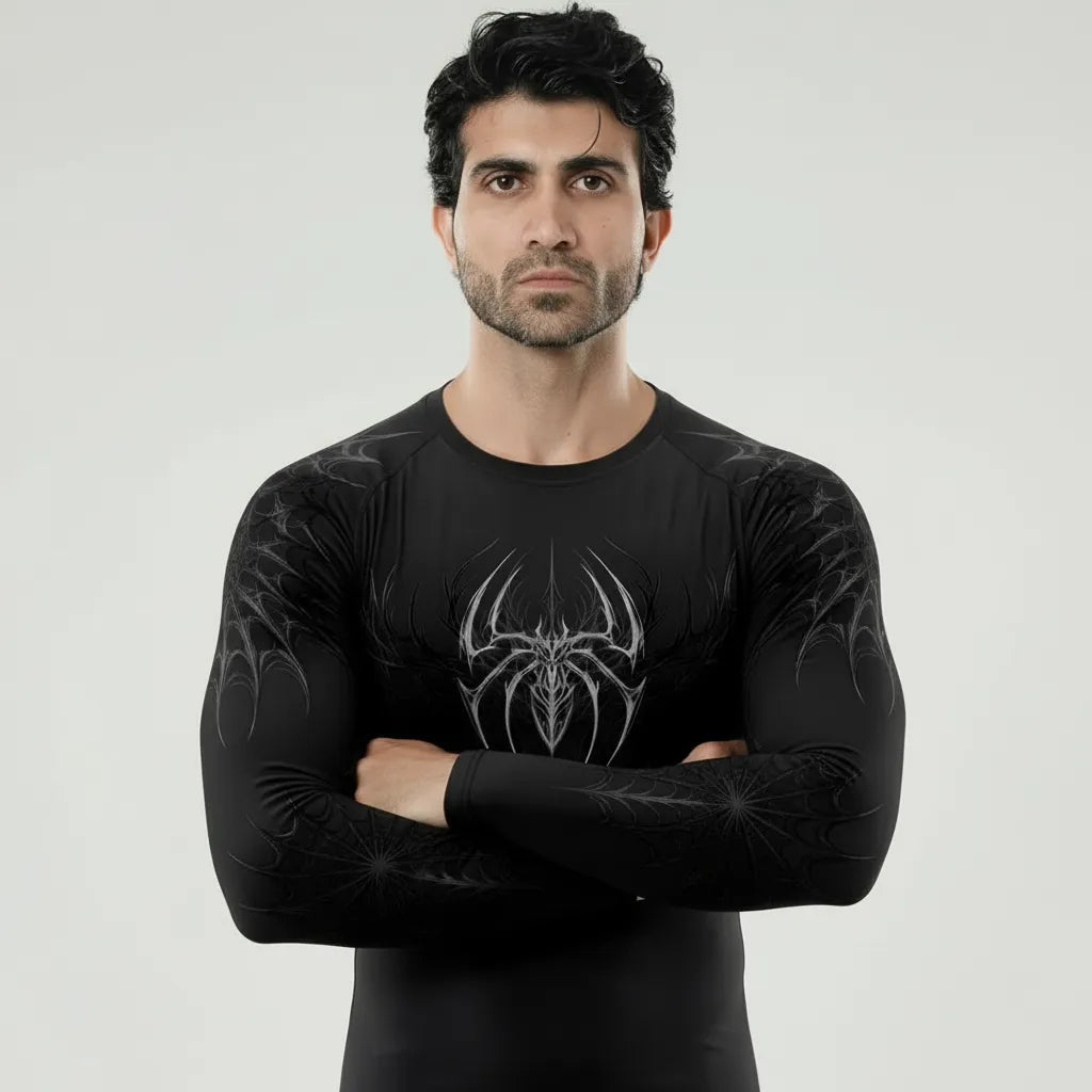 Spider Web Compression Dark for men by Zlaxfit premium gym wear in Pakistan