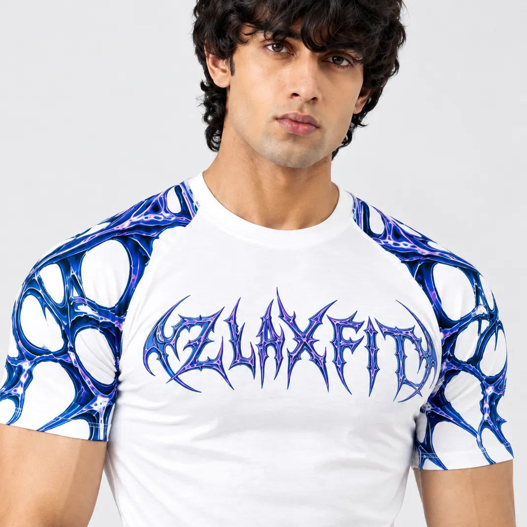 White compression shirt for men by ZlaxFit