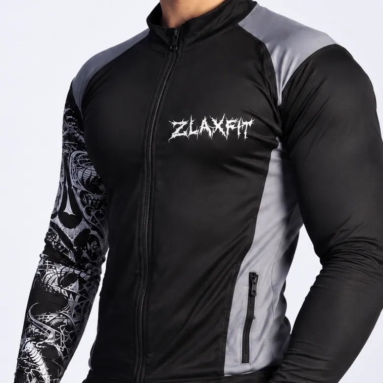 ZlaxFit black fitness jacket for an athletic outfit